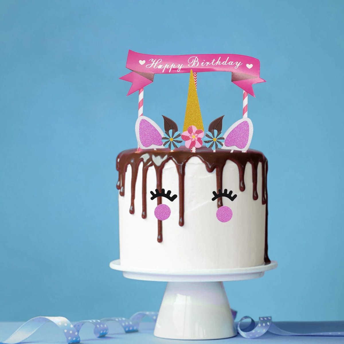 Unicorn Taart Decoratie Set | 11 Delige Taart Topper